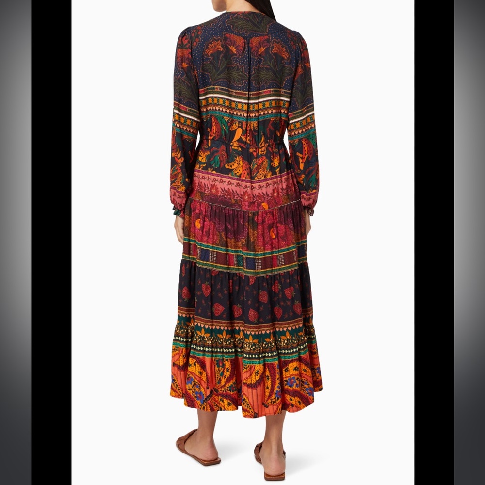 FARM Rio multicolor mixed patchwork maxi dress - Picture 2 of 7